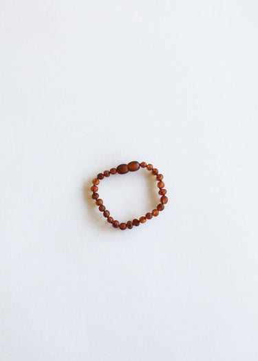 CanyonLeaf Kids Amber Bracelet, Raw Cognac